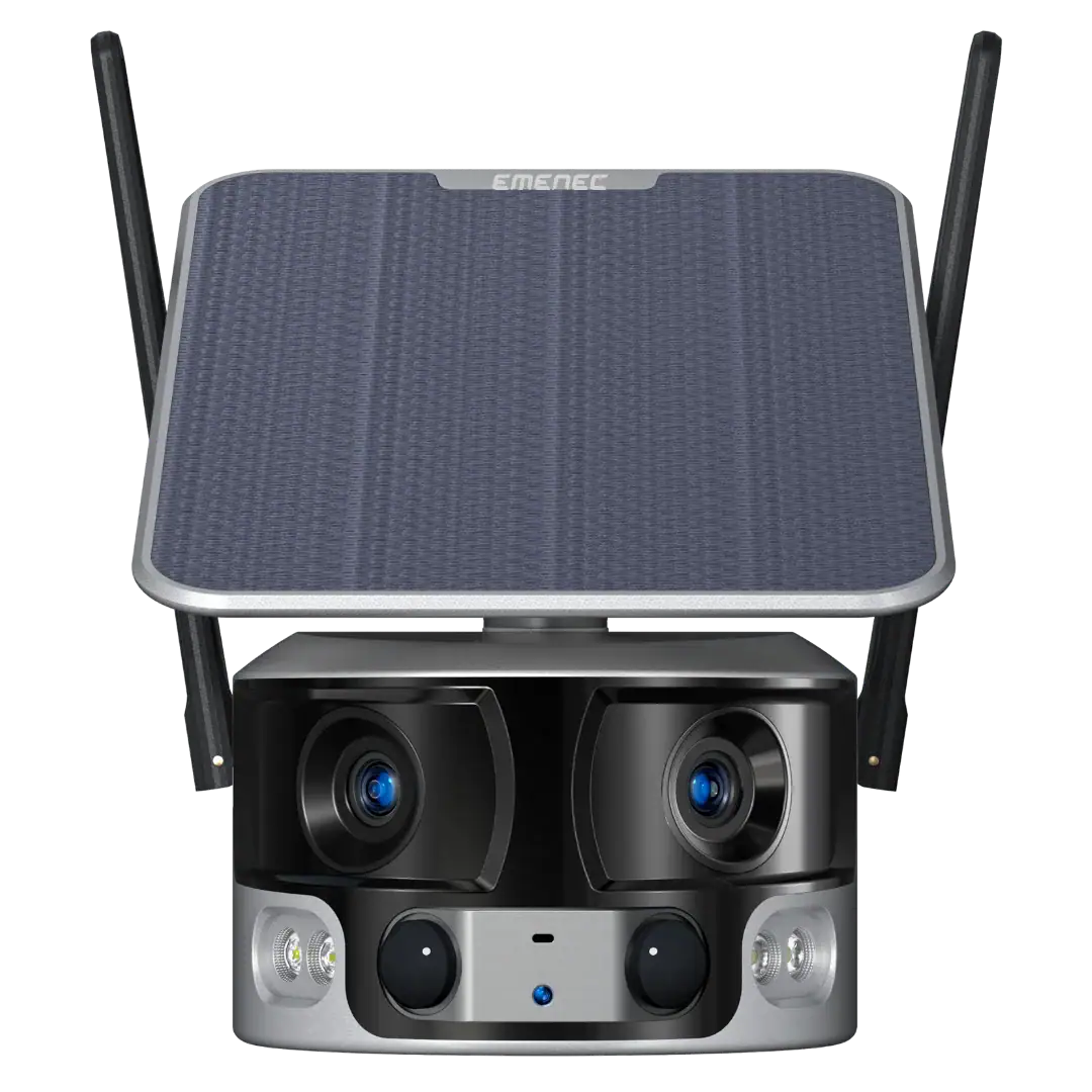 EMENEC marka güneş panelli güvenlik kamerası.