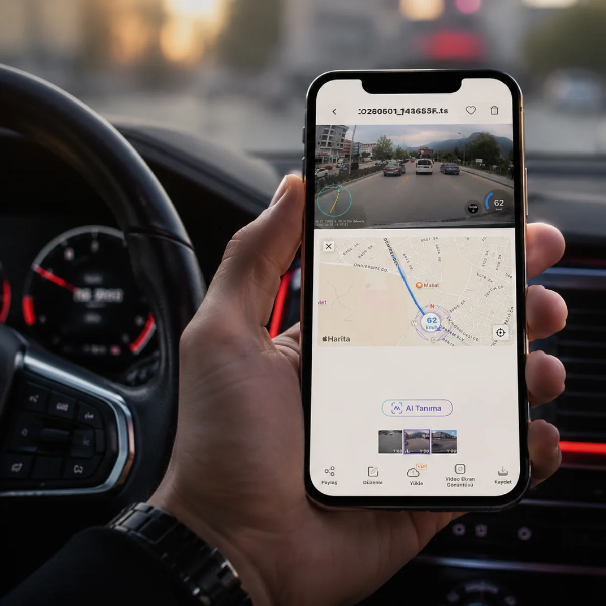 EMENEC EAK-4100 mobil uygulama ve GPS özellikleri