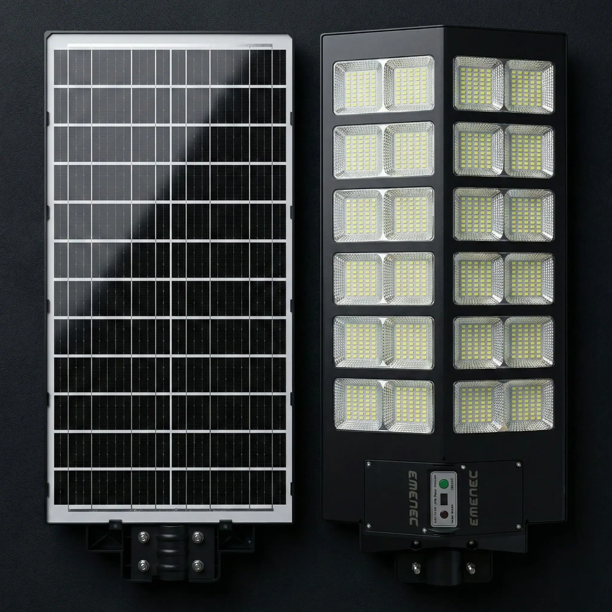 Güneş paneli ve LED sokak lambası. Emenec markası. ESA-1500.